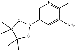 2-methyl-5-(4,4,5,5-tetramethyl-[1,3,2]dioxaborolan-2-yl)pyridin-3-ylamine Struktur