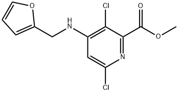 Methyl 3,6-dichloro-4-((furan-2-ylmethyl)amino)picolinate Struktur