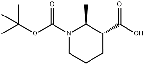 2S,3R-1-Boc-2-methyl-piperidine-3-carboxylic acid Struktur