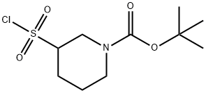 tert-Butyl 3-(chlorosulfonyl)piperidine-1-carboxylate Struktur