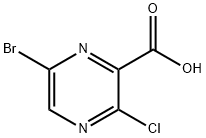 6-Bromo-3-chloro-pyrazine-2-carboxylic acid Struktur