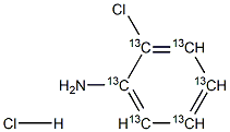 2-Chloroaniline-[13C6] Hydrochloride Struktur