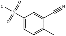 3-cyano-4-methylbenzene-1-sulfonyl chloride Struktur