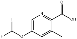 5-(difluoromethoxy)-3-methylpicolinic acid Struktur