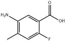 5-Amino-2-fluoro-4-methyl-benzoic acid Struktur