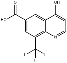 4-Hydroxy-8-(trifluoromethyl)quinoline-6-carboxylic acid Struktur