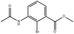 Methyl 3-acetamido-2-bromobenzoate Struktur