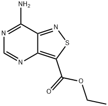 ethyl 7-aminoisothiazolo[4,3-d]pyrimidine-3-carboxylate Struktur