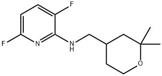 N-((2,2-Dimethyltetrahydro-2H-pyran-4-yl)methyl)-3,6-difluoropyridin-2-amine Struktur