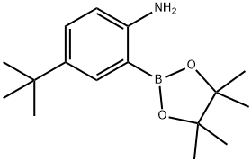 4-tert-Butyl-2-(4,4,5,5-tetramethyl-[1,3,2]dioxaborolan-2-yl)-phenylamine Struktur