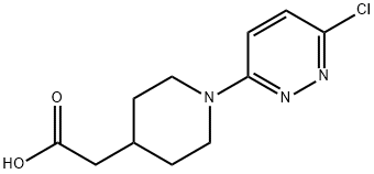 [1-(6-Chloro-pyridazin-3-yl)-piperidin-4-yl]-acetic acid Struktur