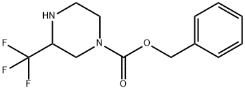 Benzyl 3-(trifluoromethyl)piperazine-1-carboxylate Struktur