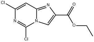 ethyl 5,7-dichloroimidazo[1,2-c]pyrimidine-2-carboxylate Struktur