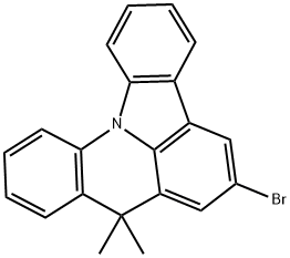 6-bromo-8,8-dimethyl-8H-indolo[3,2,1-de]acridine Struktur