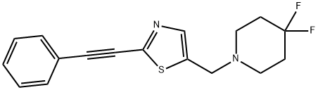 5-((4,4-Difluoropiperidin-1-yl)methyl)-2-(phenylethynyl)thiazole Struktur