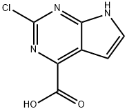 2-chloro-7H-pyrrolo[2,3-d]pyrimidine-4-carboxylic acid Struktur