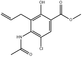 Methyl 4-acetamido-3-allyl-5-chloro-2-hydroxybenzoate Struktur