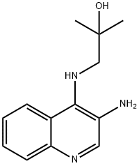 1-[(3-amino-4-quinolinyl)amino]-2-methyl-2-propanol Struktur