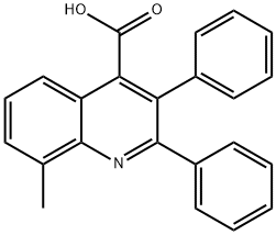 8-Methyl-2,3-diphenylquinoline-4-carboxylic acid Struktur