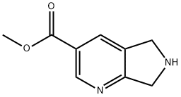 6,7-Dihydro-5H-pyrrolo[3,4-b]pyridine-3-carboxylic acid methyl ester Struktur