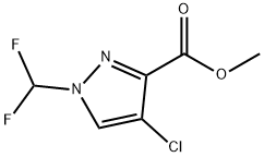 4-chloro-1-difluoromethyl-1H-pyrazole-3-carboxylic acid methyl ester Struktur