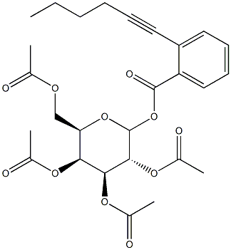 2,3,4,6-Tetra-O-acetyl-D-galacopyranosyl ortho-hexynylbenzoate Struktur