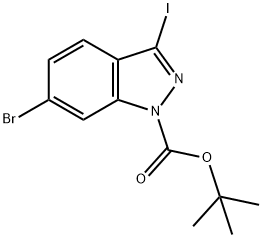 tert-butyl 6-bromo-3-iodo-1H-indazole-1-carboxylate Struktur