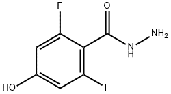 2,6-Difluoro-4-hydroxybenzohydrazide Struktur