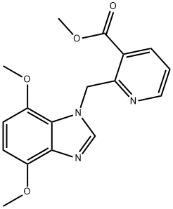 Methyl 2-[(4,7-dimethoxy-1H-benzimidazol-1-yl)methyl]nicotinate Struktur