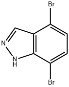 4,7-dibromo-1H-indazole Struktur