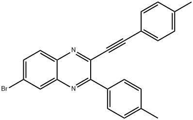 6-Bromo-3-(p-tolyl)-2-(p-tolylethynyl)quinoxaline Struktur