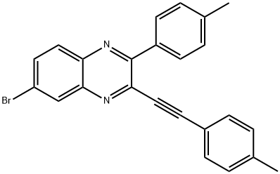 6-Bromo-2-(p-tolyl)-3-(p-tolylethynyl)quinoxaline Struktur