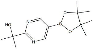 2-(5-(4,4,5,5-tetramethyl-1,3,2-dioxaborolan-2-yl)pyrimidin-2-yl)propan-2-ol Struktur