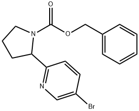 benzyl 2-(5-bromopyridin-2-yl)pyrrolidine-1-carboxylate Struktur