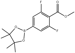 Methyl 2,6-difluoro-4-(4,4,5,5-tetramethyl-1,3,2-dioxaborolan-2-yl)benzoate Struktur