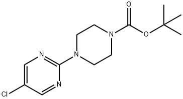 tert-Butyl 4-(5-chloropyrimidin-2-yl)piperazine-1-carboxylate Struktur