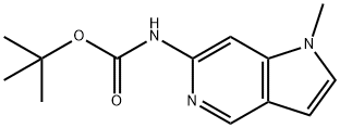 tert-Butyl methyl(1H-pyrrolo[3,2-c]pyridin-6-yl)carbamate Struktur