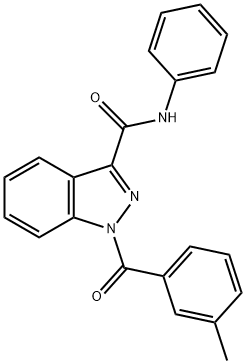 1-(3-Methylbenzoyl)-N-phenyl-1H-indazole-3-carboxamide Struktur