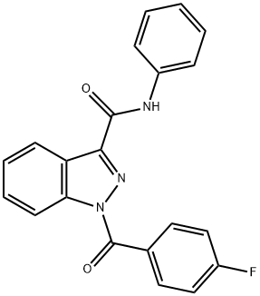 1-(4-Fluorobenzoyl)-N-phenyl-1H-indazole-3-carboxamide Struktur