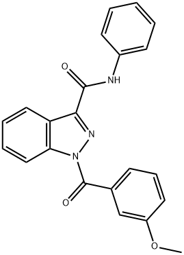 1-(3-Methoxybenzoyl)-N-phenyl-1H-indazole-3-carboxamide Struktur