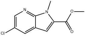 Methyl 5-chloro-1-methyl-1H-pyrrolo[2,3-b]pyridine-2-carboxylate Struktur