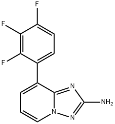 8-(2,3,4-trifluorophenyl)-[1,2,4]triazolo[1,5-a]pyridin-2-amine Struktur