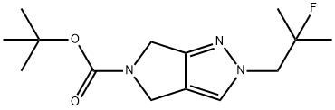 tert-Butyl 2-(2-fluoro-2-methylpropyl)-4,6-dihydropyrrolo[3,4-c]pyrazole-5(2H)-carboxylate Struktur