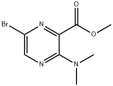 Methyl 6-bromo-3-(dimethylamino)pyrazine-2-carboxylate Struktur