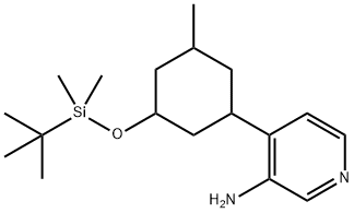 4-(3-((tert-Butyldimethylsilyl)oxy)-5-methylcyclohexyl)pyridin-3-amine Struktur