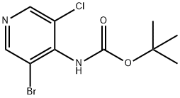 tert-Butyl (3-bromo-5-chloropyridin-4-yl)carbamate Struktur