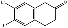 7-BROMO-6-FLUORO-1,2,3,4-TETRAHYDRONAPHTHALEN-2-ONE Struktur