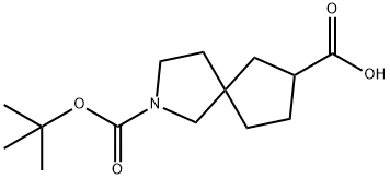 2-(tert-butoxycarbonyl)-2-azaspiro[4.4]nonane-7-carboxylic acid Struktur