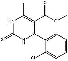 ethyl 4-(2-chlorophenyl)-6-methyl-2-thioxo-1,2,3,4-tetrahydropyrimidine-5-carboxylate Struktur