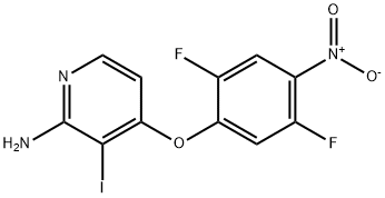 4-(2,5-Difluoro-4-nitrophenoxy)-3-iodopyridin-2-amine Struktur